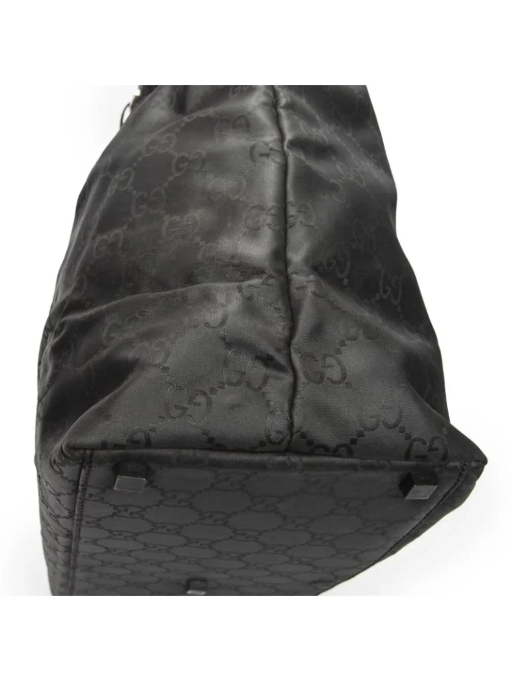 Gucci Large Zip Hobo Black GG Nylon Canvas
